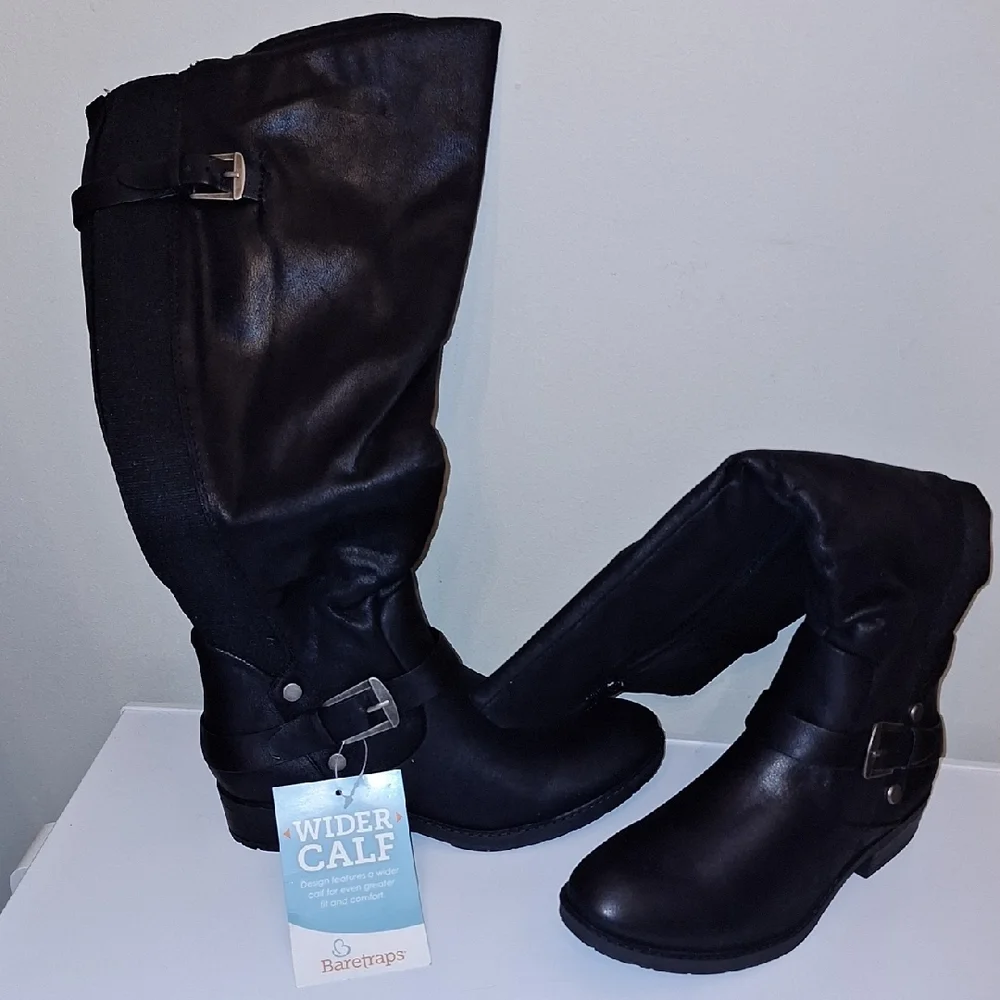 BareTraps Black Over the Knee Boots